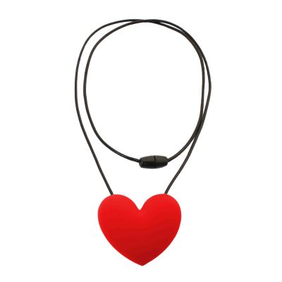 Heart Classic Pendant-Hot Lips Red